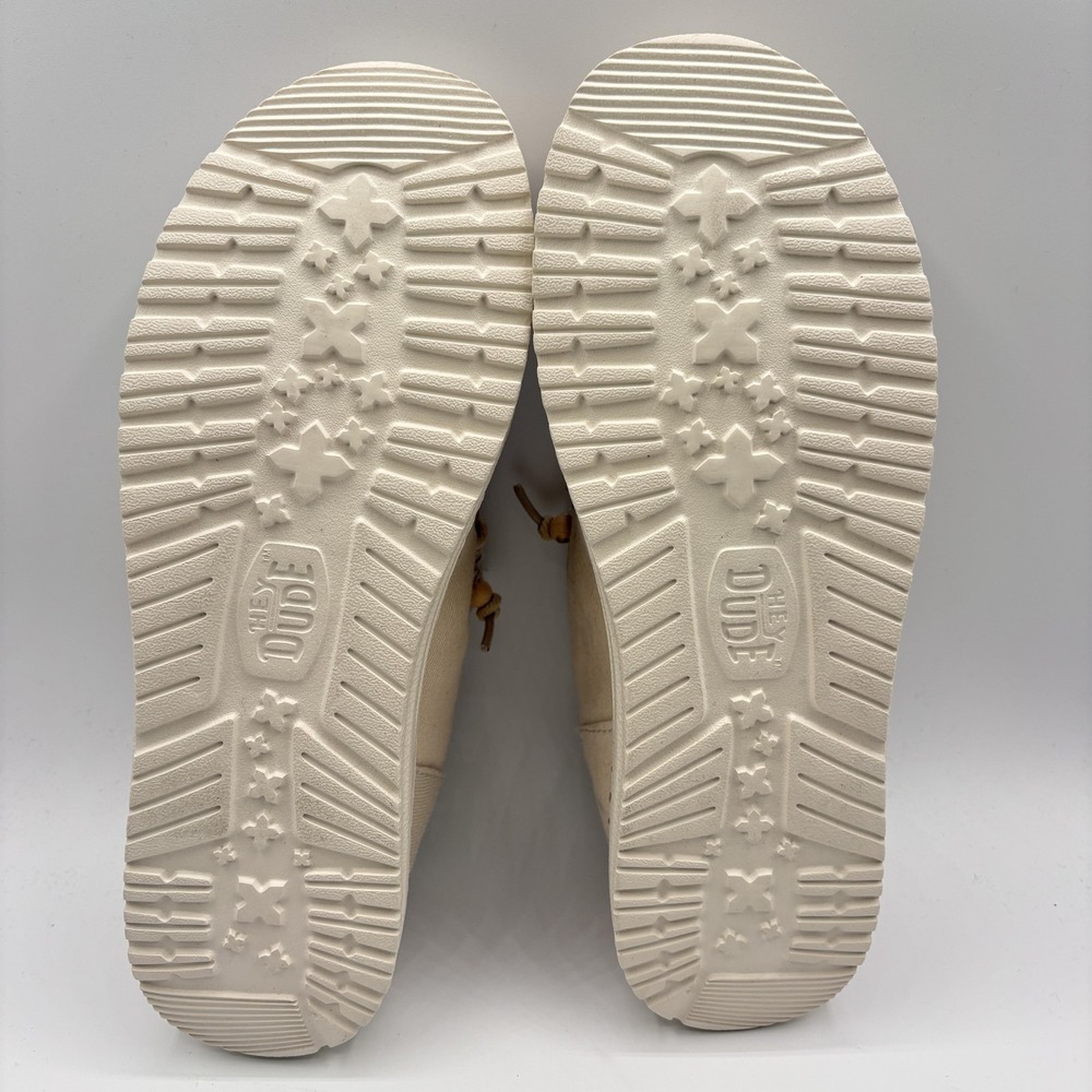 Hey Dude Shoes Womens Size 10 Beige Slip-On Wendy Funk Tweed Canvas Comfort NEW - Picture 7 of 10